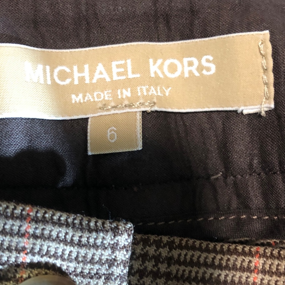 Michael Kors Beige and Black Women’s Tailored Plaid Trousers, Size 6 - Picture 3 of 8